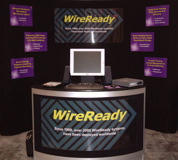photo of the WireReady booth at NAB