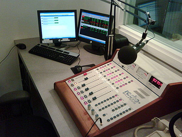 photo of the Wall Street Journal Radio Studio using WireReady software