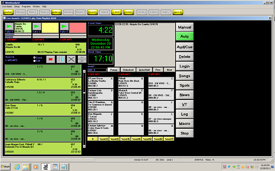 full size screenshot of Live Assist part of the ControlReady Radio Automation Software